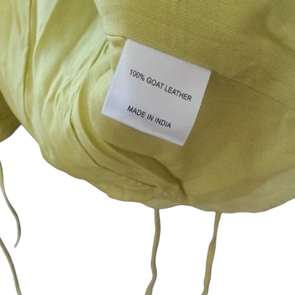 Understated Leather Kerri Suede Bow Vest in Sunny Lime XS - Picture 9 of 11